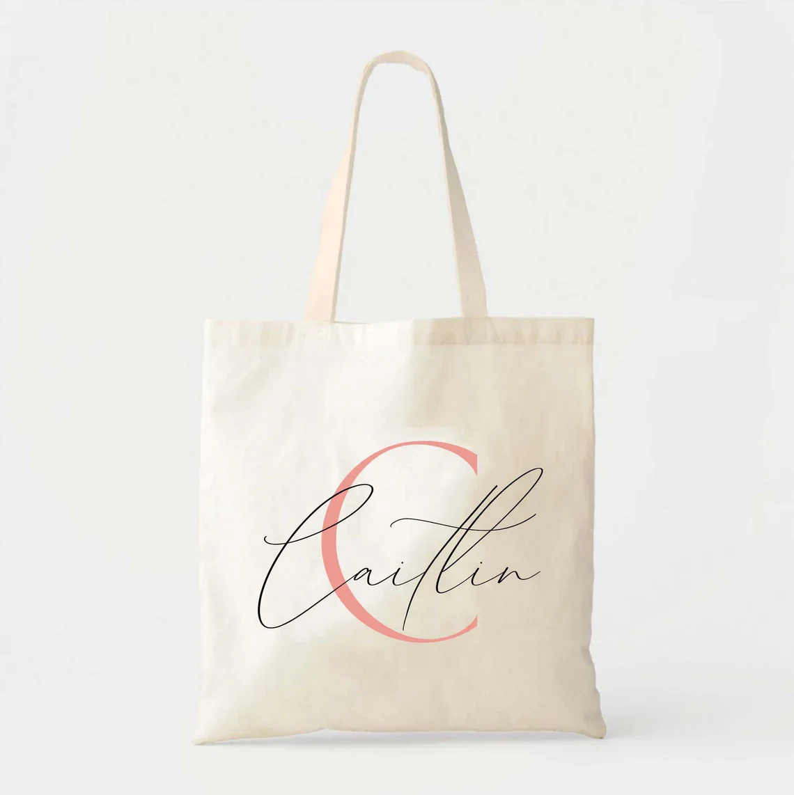 Personalized Monogram Tote Bag - Custom Tote - Name Tote - Name Initial Bag - Personalized Shopper Tote - Bridesmaid Gift - Wedd