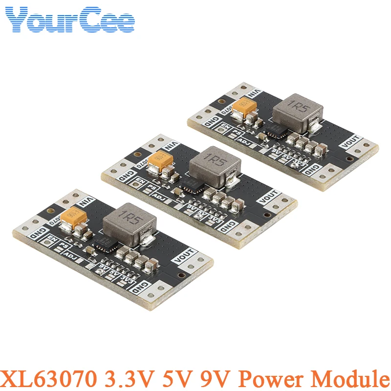 2pcs/1pc XL63070 TPS63070 DC Automatic Step Up Down Power Boost Buck Module 3.3V 5V 9V Low Ripple Lithium Voltage Stabilization