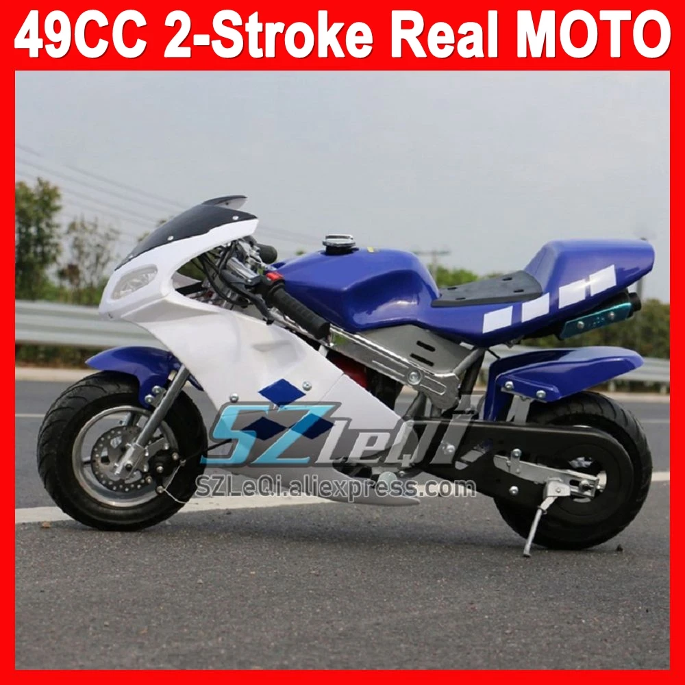 50CC Mini Motorcycle Small Buggy 2 Stroke Mountain Gasoline Pocket Bike OFF-road Superbike MOTO Bikes Boy Girl Racing Motorbikes