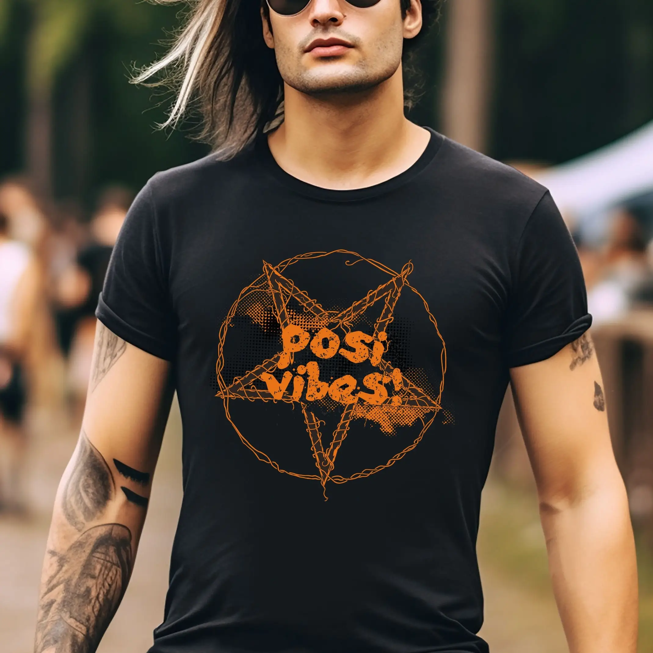 Posi Vibes T Shirt Cool Streetwear Groovy Chill for Him Her