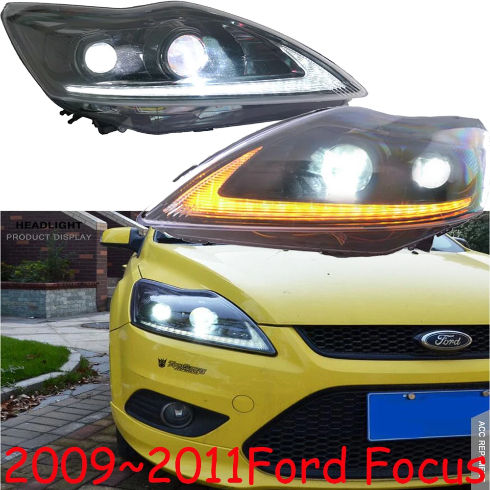 Car bumper headlamp for Focus headlight 2009~2011y car accessories LED DRL head light for Focus daytime running light fog