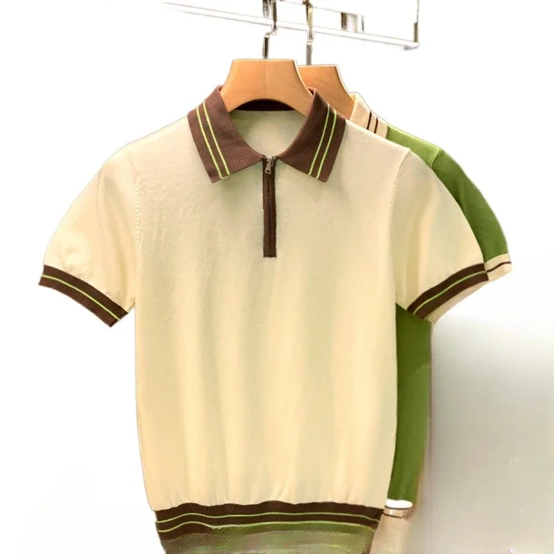 2023 Summer men with short sleeve blouse outdoor sports golf quick-drying leisure T-shirt