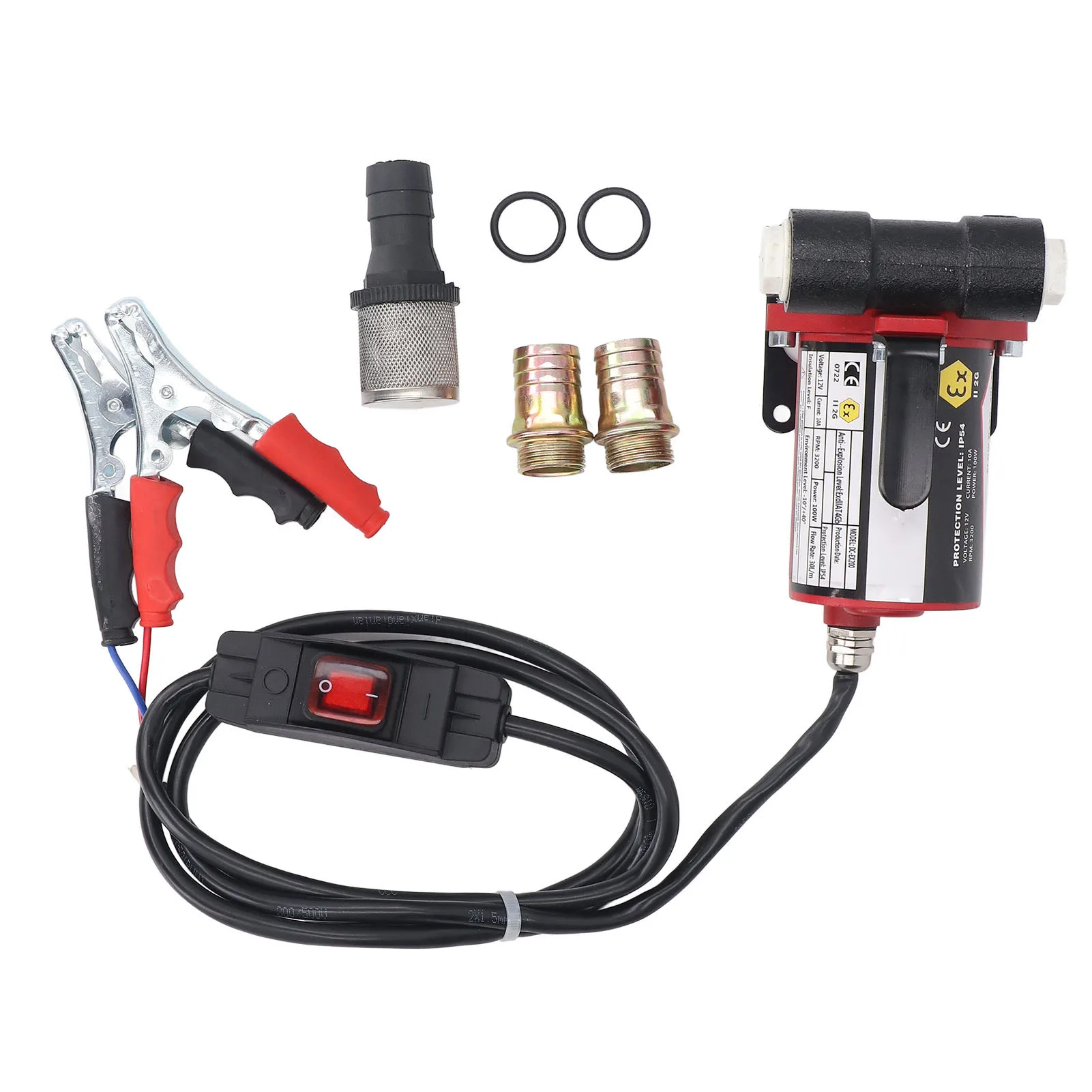 12V Gasoline Pump Explosion Proof Quiet Self Priming Oil Transfer Pump with  for Diesel Kerosene  Fuel Transfer Pump