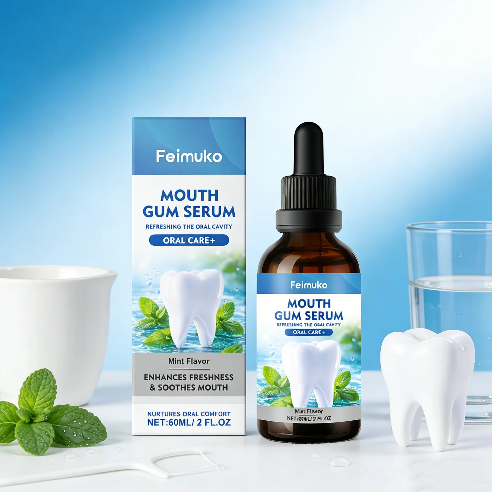 Gum Repair Care Drops Alleviate Discomfort Reduce Inflammation Lasting Fresh Breath Oral Hygiene Health Rapid Relieve Gums Serum