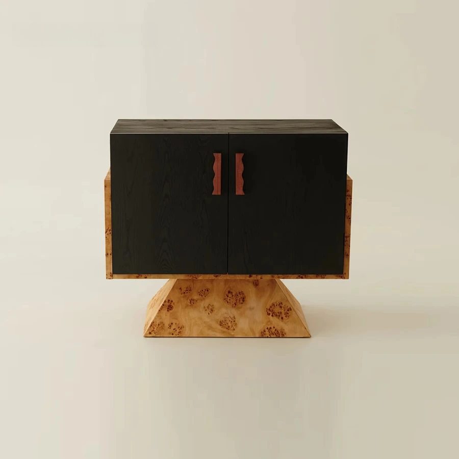 Minimalist Modern Bedroom Bedside Table Vintage Small Side Cabinet