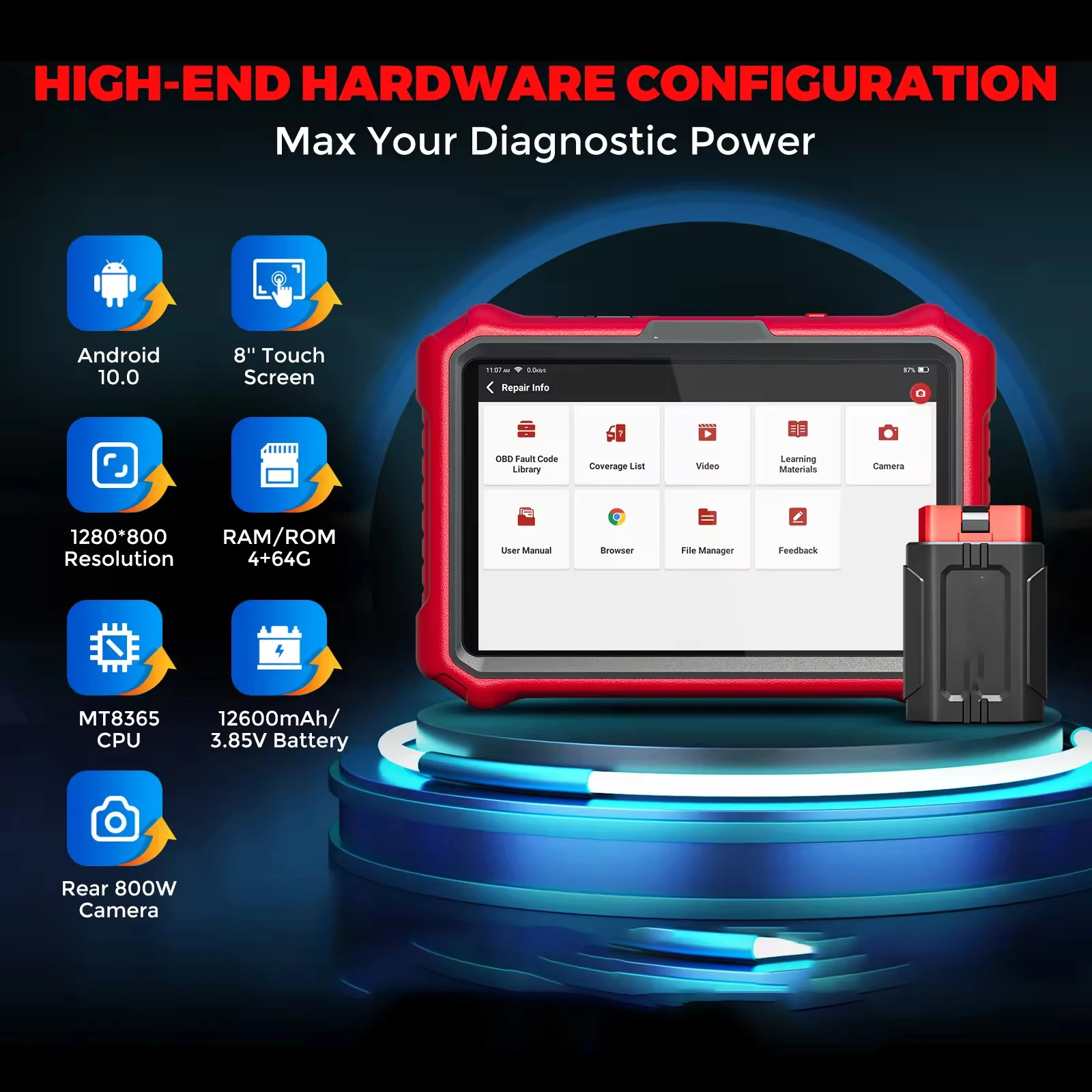 

D7-W Vehicle Repair Computer - Automobile Fault Diagnostic Instrument - OBD Automobile Detector - Universal Model