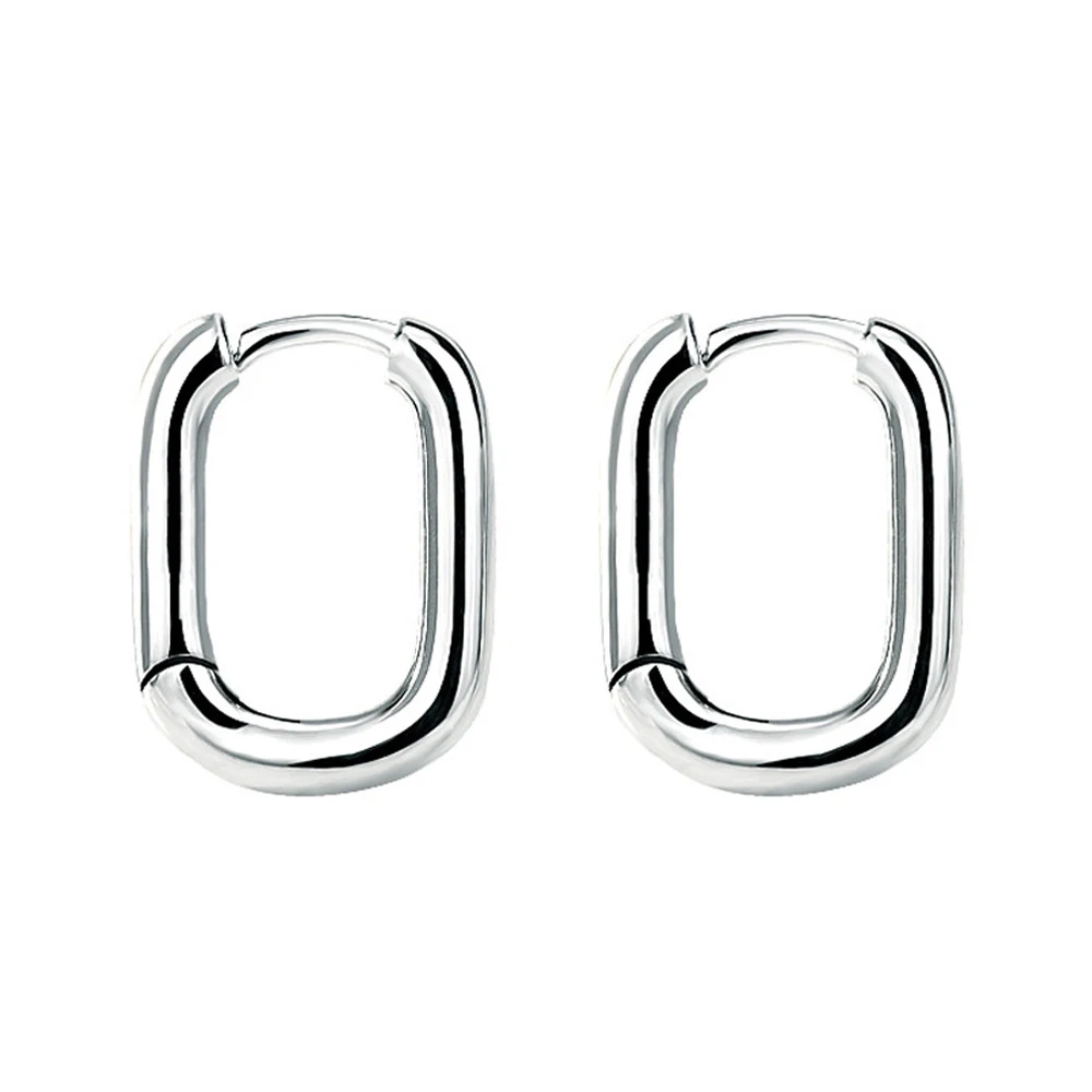 Pendientes de aro nuevos de joyería de moda para mujer de Plata de Ley 925 auténtica XY0154