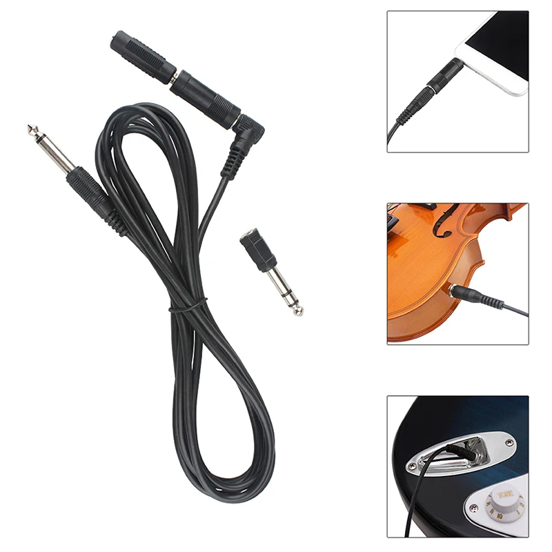 Guitar Cable 3M Cable For Electric Guitar Bass Keyboard Instrument Noise Shielded Bass Reduction Audio Cable 6.35 3.5MM Plugs