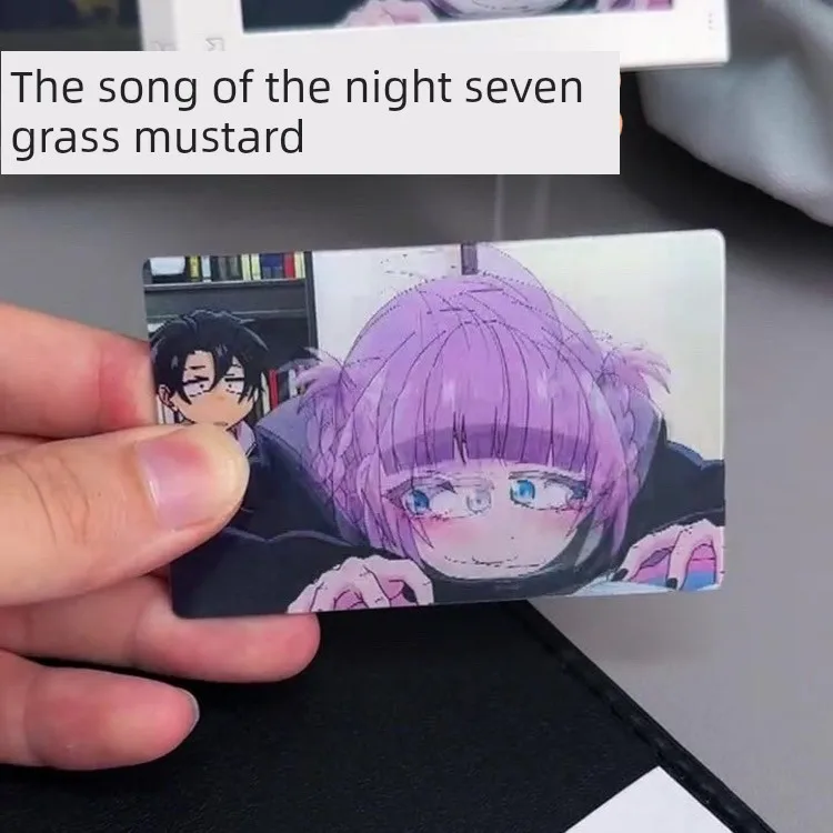 Yofukashi no Uta Nanakusa Nazuna Veränderbare Lentikularkarte Anime Rucksack Anhänger Sammlerstück Geburtstags- und Weihnachtsgeschenk für Freunde