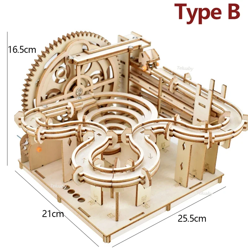 3D Three-dimensional Puzzle Wooden Toys Educational Puzzle Toys DIY Creative Marble Maze Stress Relief