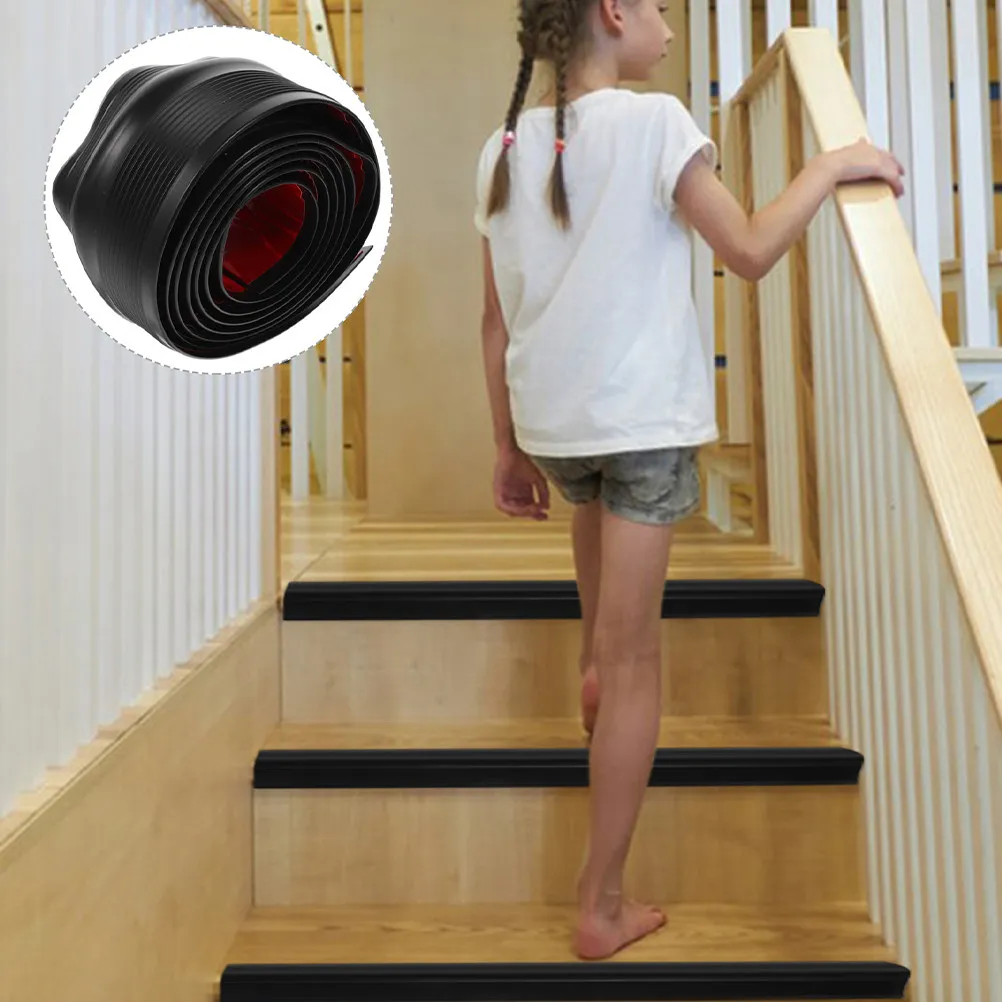 1 Roll Non-Skid Stair Edges Protector PVC Waterproof Anti-Slip Tape for Indoor Outdoor Steps Grip Stair Nosing Trim Molding