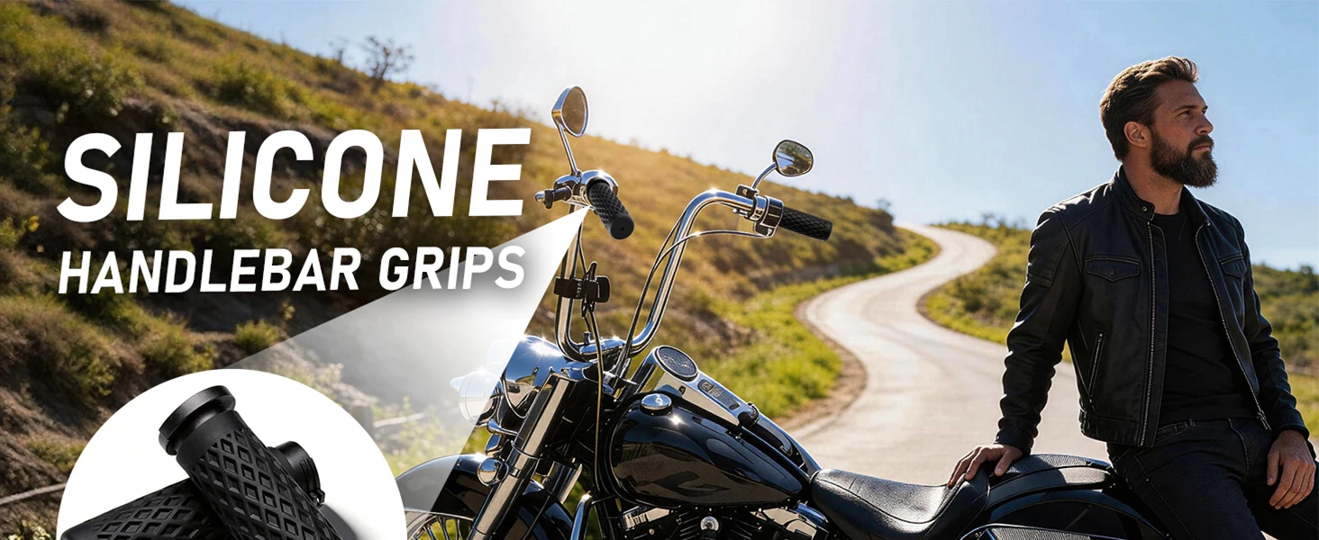 Motorrad-Lenkergriffabdeckung für Harley 1996-2007 Touring, 1996-2017 Dyna, 1996-Up Sportster, XL1995-2015 Softail – Detail 1