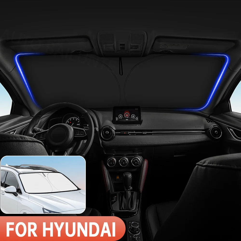 

Солнцезащитный козырек на лобовое стекло для Hyundai Santa Fe 2013-2021, 2022, 2023 годов выпуска, защита от УФ-излучения, аксессуары для интерьера автомобиля