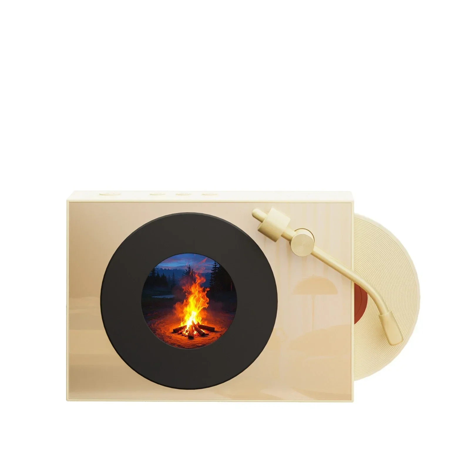 

Floating lyrics dynamic bluetooth speaker retro vinyl white noise Karaoke speaker all-in-one birthday gift