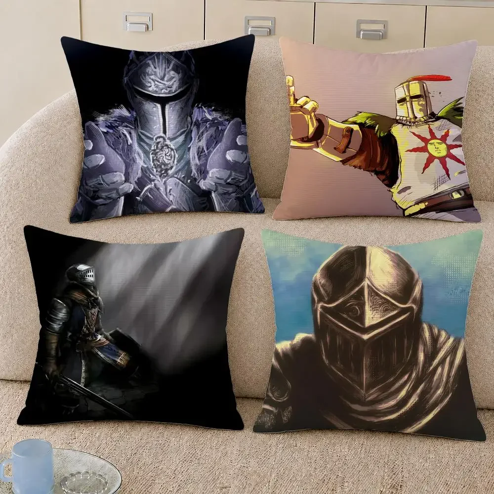 Game Dark Souls Chosen Undead Bonfire Cushion Cover Decorative Pillowcase Soft Short Plush Cozy Durable Sofa Home Decor Items