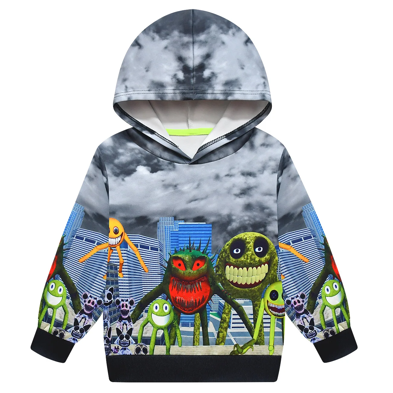 Giochi Horror Costume da gatto per animali domestici per bambini Cartoon Zoo Guard felpe con stampa animalier Boy Girl Pullover bambini abbigliamento di Halloween