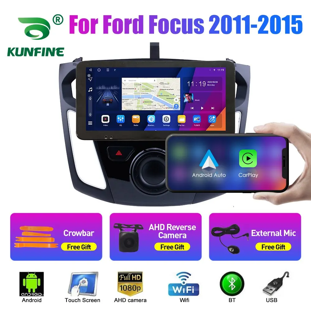 

10.33 Inch Car Radio For Ford Focus 2012-2017 2Din Android Octa Core Car Stereo DVD GPS Navigation Player QLED Screen Carplay