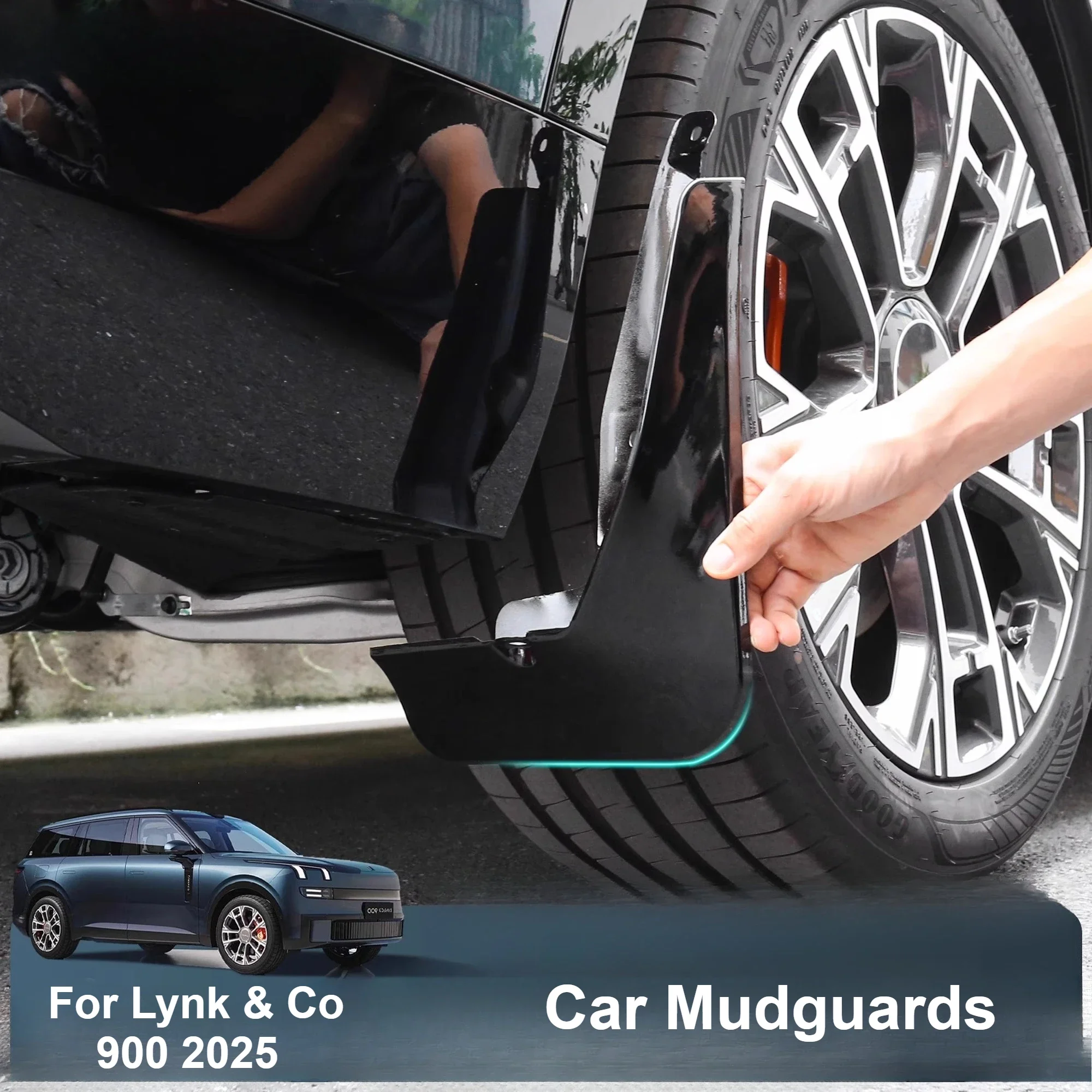 

Для Lynk & Co 900 2025 4 шт./компл. автомобильные брызговики брызговики переднее и заднее колесо защита крыла автомобиля внешние аксессуары