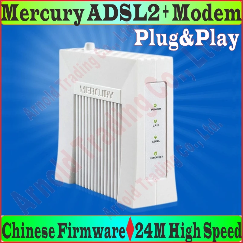 Plug&Play ADSL ADSL2 ADSL 2+ Modem 8Mbps 24Mbps High Speed DSL Internet RJ11 RJ45 Modem, RFC1483 EoA Bridge Modem