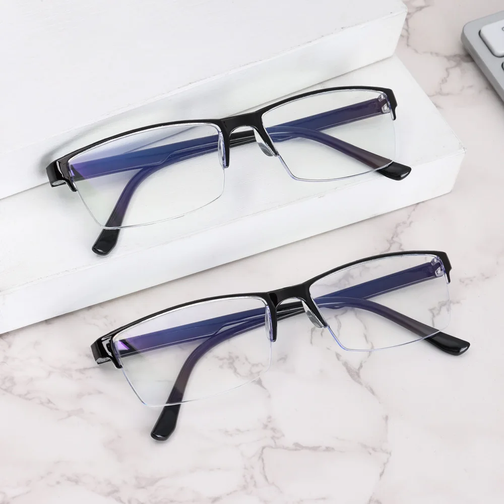 Anti-blue Ray Reading Glasses Men Women High Quality Half-frame Diopter Glasses Business Male Presbyopic Eyeglasses +1.0~+4.0
