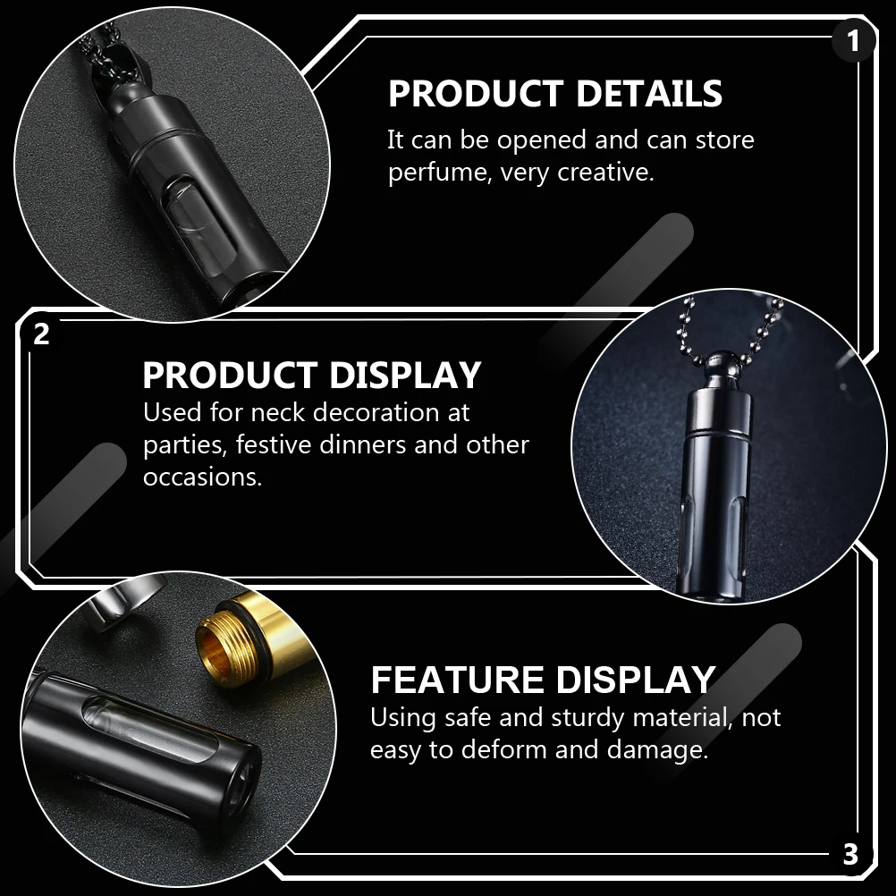 

Perfume Bottle Pendant for Men Women Party Dinners Aroma Chain Perfume Bottle Neck Decor Creative Creative Necklace Gifts