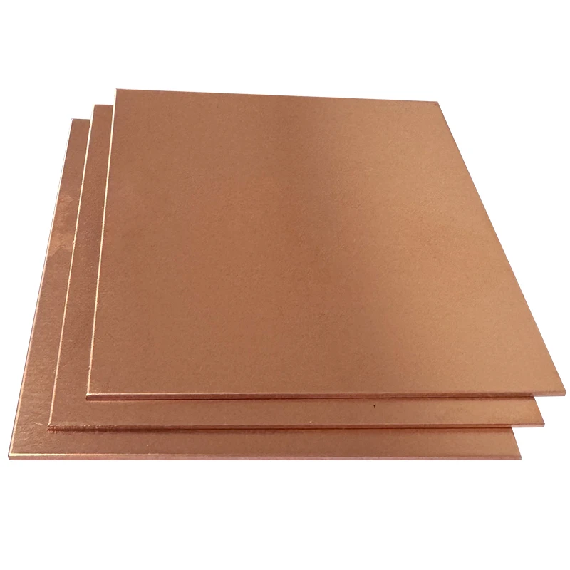 แผ่นทองแดง T2 ความหนา 0.1-5 มม. แผ่นฟอยล์โลหะทองแดง Cu 10 มม.-600 มม. ตัด CNC DIY