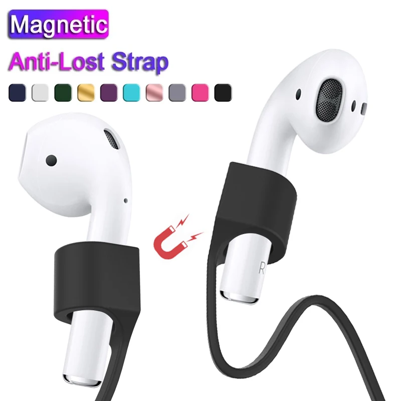 Silicone Wireless Bluetooth Headphone Neck Strap Cord String For AirPods Pro 1 2 3 Magnetic Anti-Lost Silicone Earphones Rope