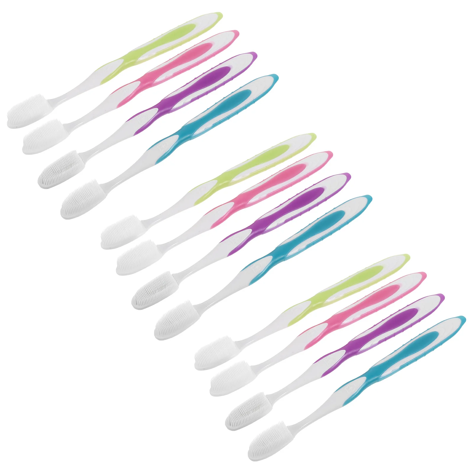 12 قطعة فرشاة أسنان بشعيرات نانو ناعمة للغاية دليل رأس كبير للثة الحساسة فرشاة أسنان ناعمة محمولة للمنزل والسفر #4