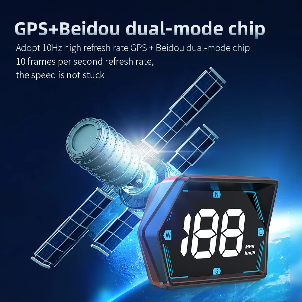 G20 GPS Car Digital tachimetro HUD Head-Up Display Eletronics Speed Alarm gadget Inteligentes compass spina USB per tutte le auto