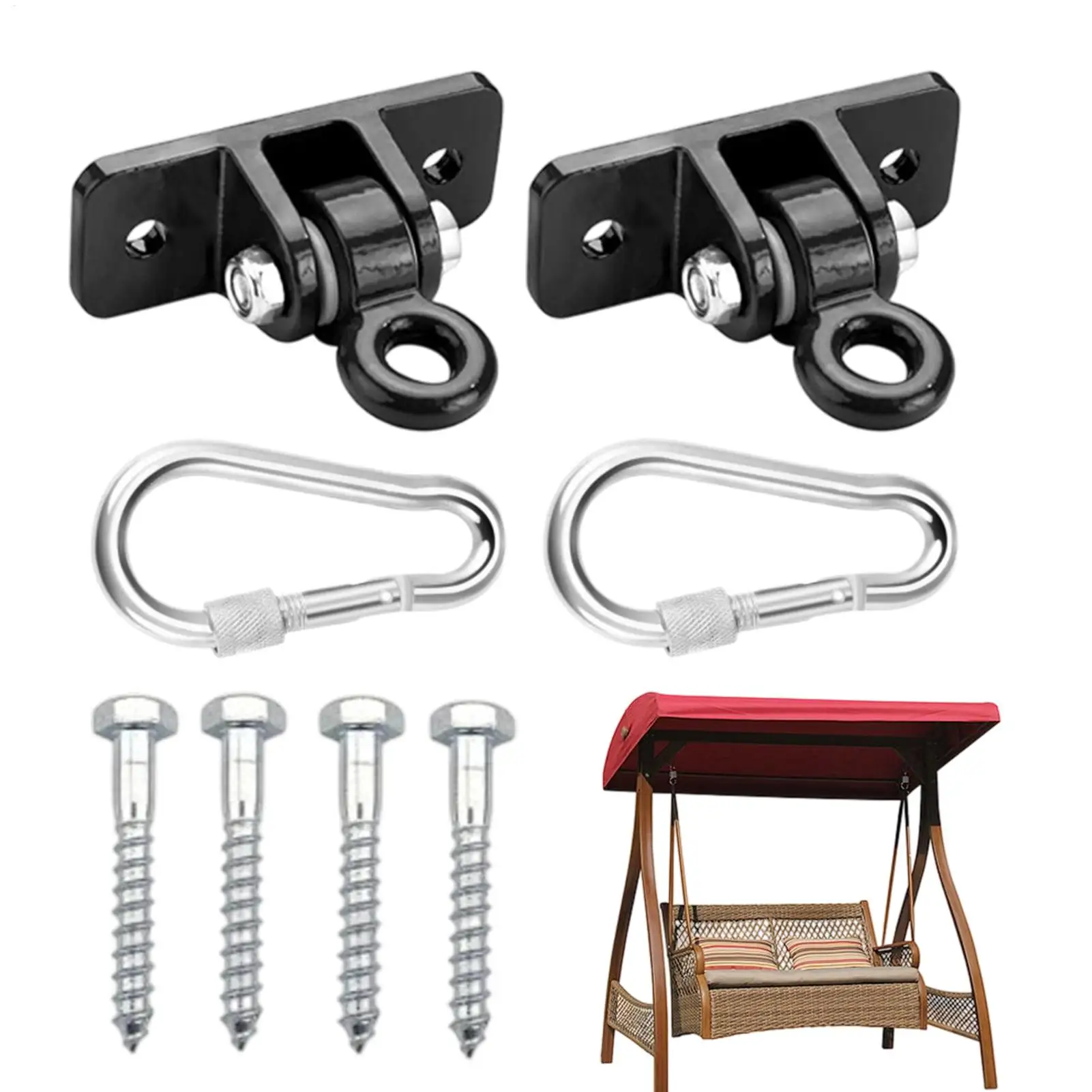 2pcs Heavy Duty Swing Hangers 1000lb Capacity For Punching Bag Ceiling Beam Tree, Hammock & Swing Solid Steel Installation Kit