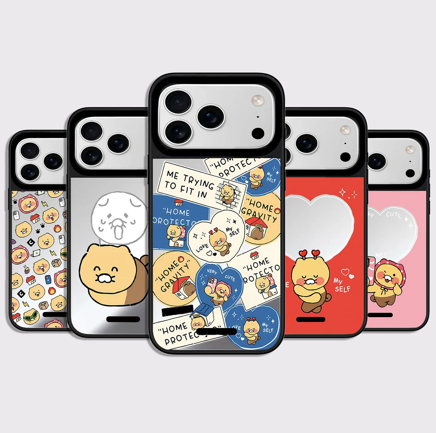 6090157 Mirror Surface Magnetic Phone Case Cover for IPhone 13 14 15 16 17 18 Pro Max Case Cartoon