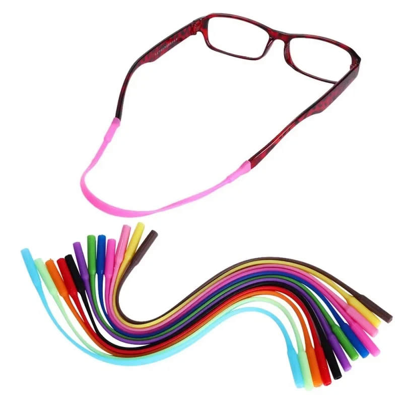 1-3pcs  Adjustable Silicone Eyeglasses Straps Sunglasses String Ropes Glasses Chain Sports Band Holder Elastic Anti Slip Cords