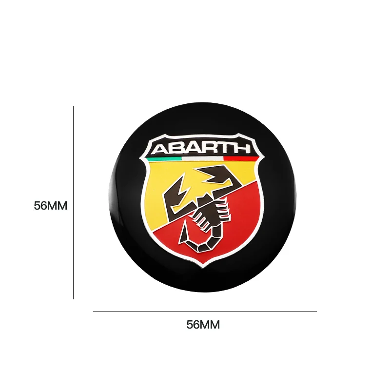 56 مللي متر سيارة محور عجلات غطاء مركزي شعار معدني ملصقات لشركة فيات بونتو أبارث تيبو ستيلو باليو برافو دوبلو الباندا دوكاتو فيورينو UNO #5