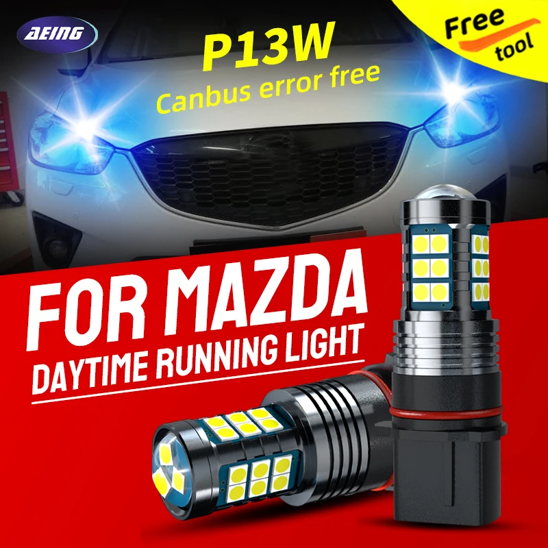 

2pcs Car DRL LED Blub Daytime Running Light P13W SH23W Canbus Error Free For Mazda CX-5 KE GH 2011 2012 2013 2014 2015 2016 2017