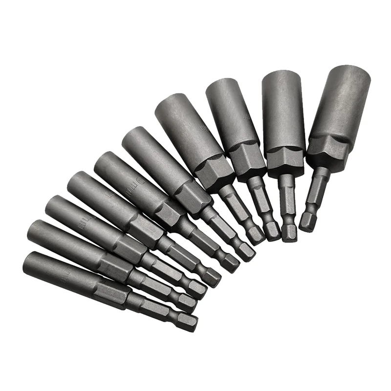 

10Pcs Steel Socket Wrenchs Set Socket Wrenchs Set For Power Drills Impact Drivers Power Screwdriver Handle Tools