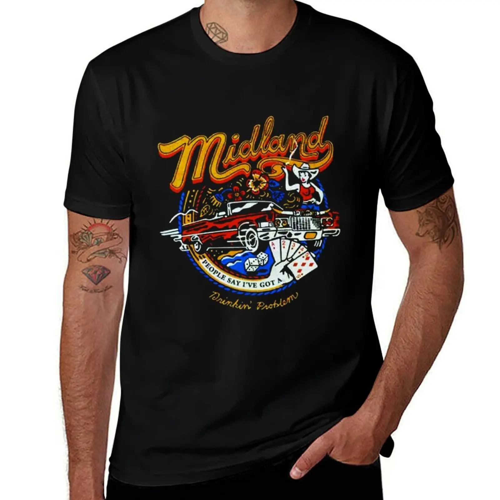 

Midland drinking problem T-Shirt fashion shirts blue lock essential t shirt men workout shirt