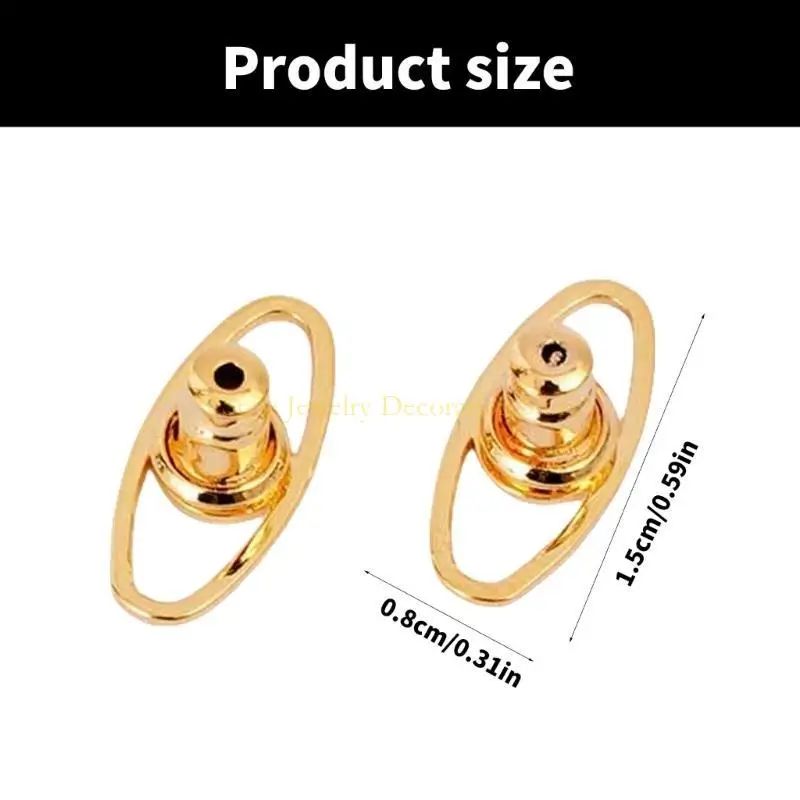 D46E 4pcs ظهورهم للقرط للآذان المتدلية ، يدعم الدعم دعم إكسسوارات مجوهرات مريحة للأذن