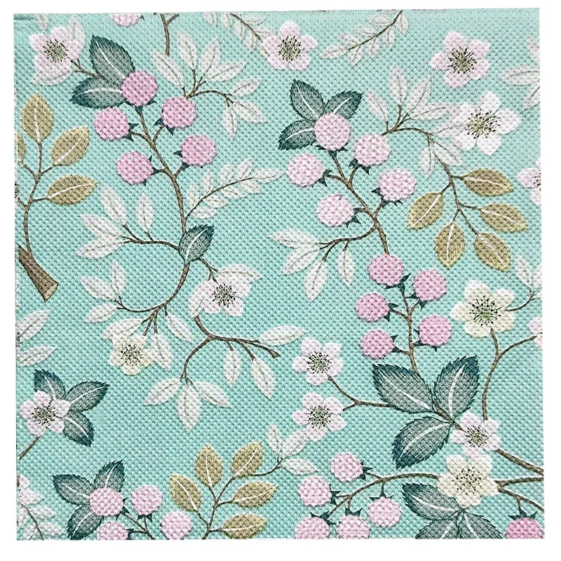 

20pcs/Pac 33*33cm New Colourful Printed Napkins Floral Holiday Party Decoration Paper Placemats DIY Plate Bone Bart Paper