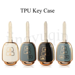 Jingyuqin 2/3/4 Buttons New Arrival Soft TPU Car Key Case For Toyota Aqua Ractis Vitz RAV4 HiAce Land Cruiser Car Accessories