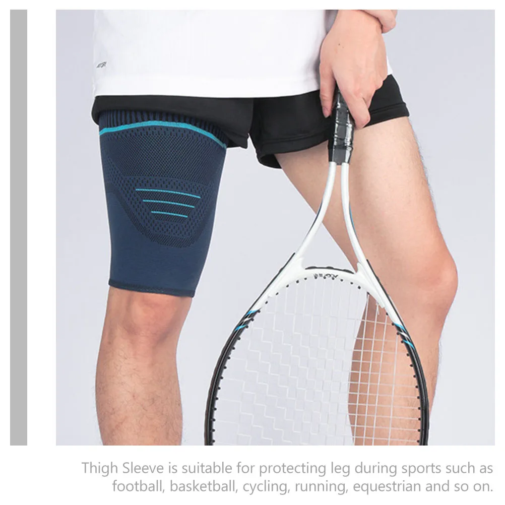 

2pcs Compression Thigh Protectors Leg Sleeves for Men High Elastic Nylon Braces Sports Warmers Cycling Running Basketball