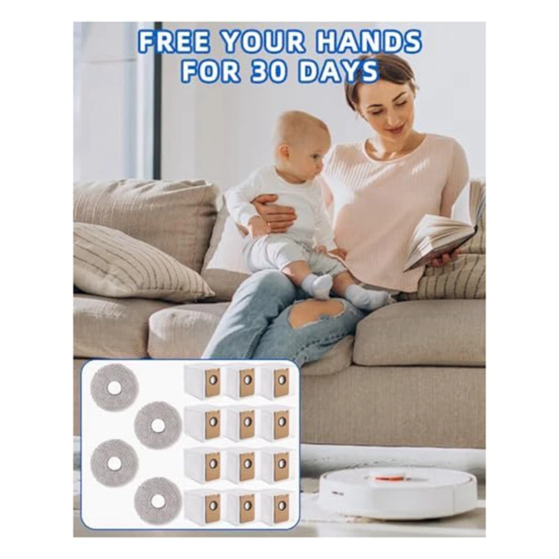 Accesorios para bolsas de polvo para Dreame L10S Ultra/L20 Ultra/L10 Ultra/Xiaomi X10 +, estación de limpieza para aspiradora