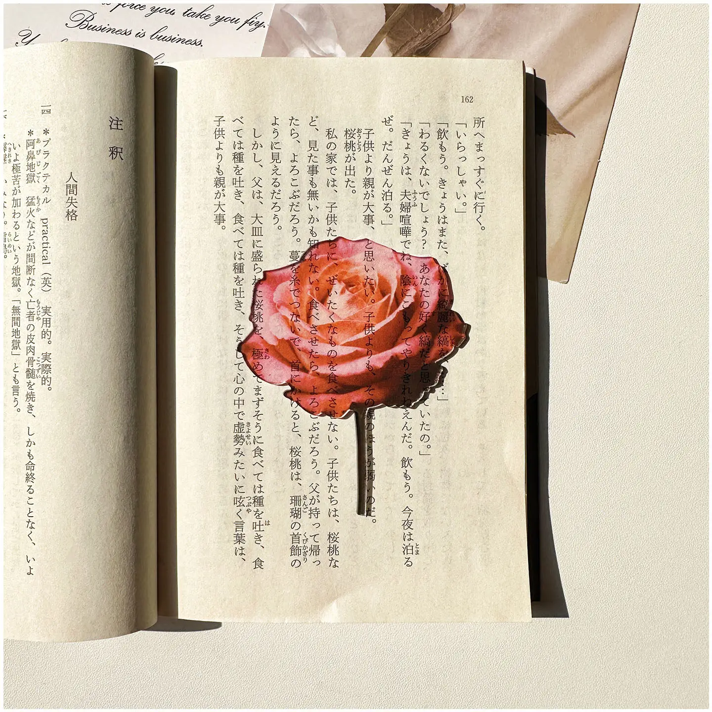 Elegante zarte transparente Acryl Rose Blume Lesezeichen Buch Seite Marker zum Lesen Buch Liebhaber Lesezubehör