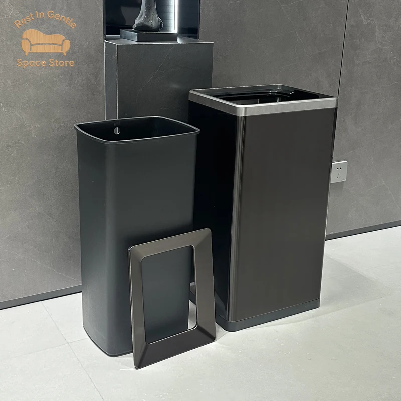 Capacity Trash Can Foot-operated Stainless Steel Company Hotel Bathroom Household Environment Cylinder Toilet Storage Bucket