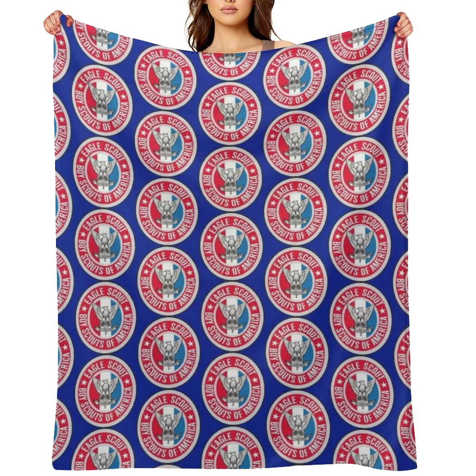 

Eagle Scout Badge Throw Blanket Beach valentine gift ideas Furry Quilt Blankets