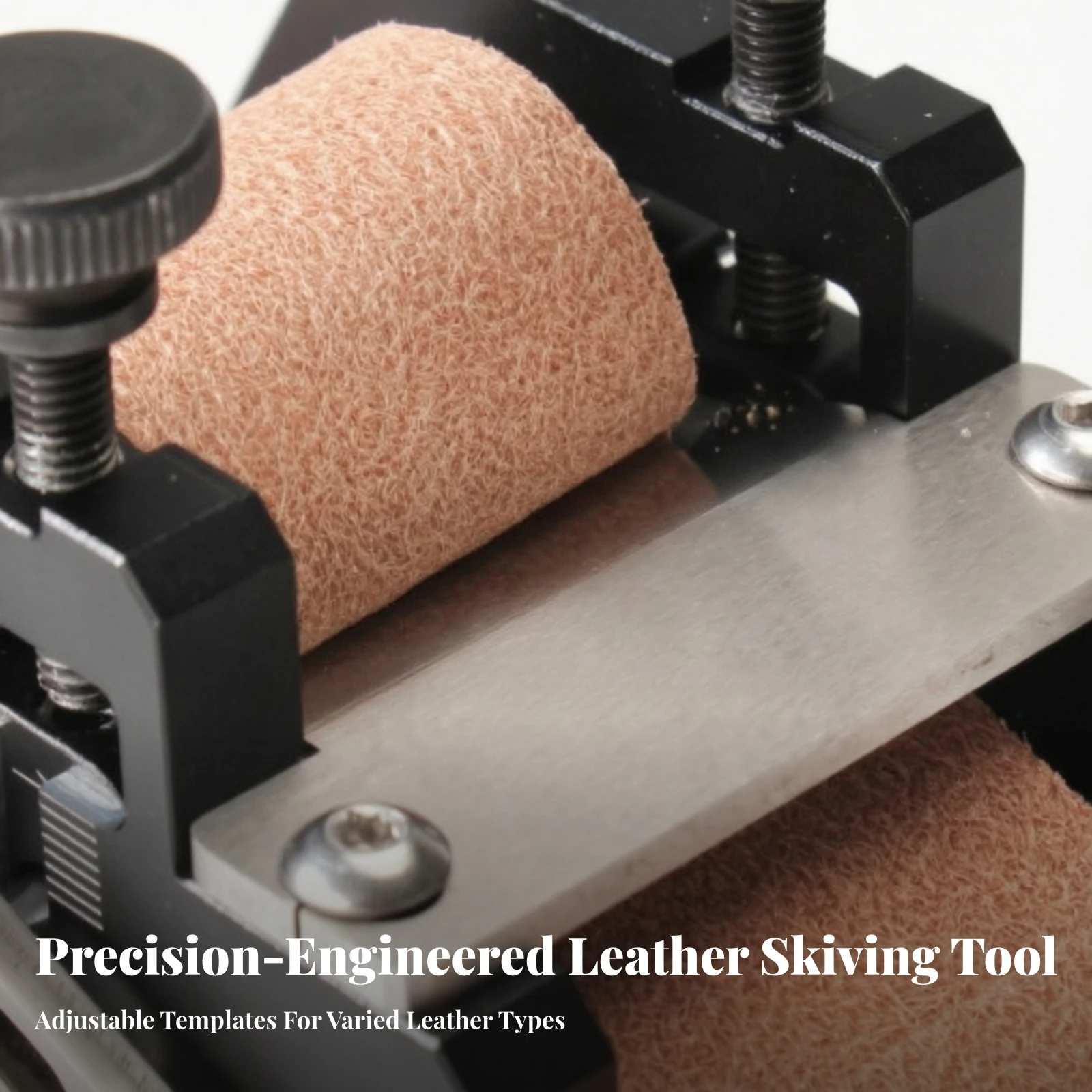 Leather Skiving Machine Adjustable Leather Skiver Manual Skiving Machine Beginner Friendly for Leathercrafters, Leathercraft