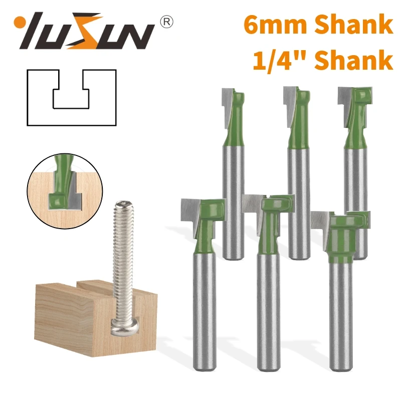 YUSUN 6MM 6.35MM Shank Keyhole Bit Router Bit Woodworking Milling Cutter For Wood Bit Face Mill Carbide Cutter End Mill