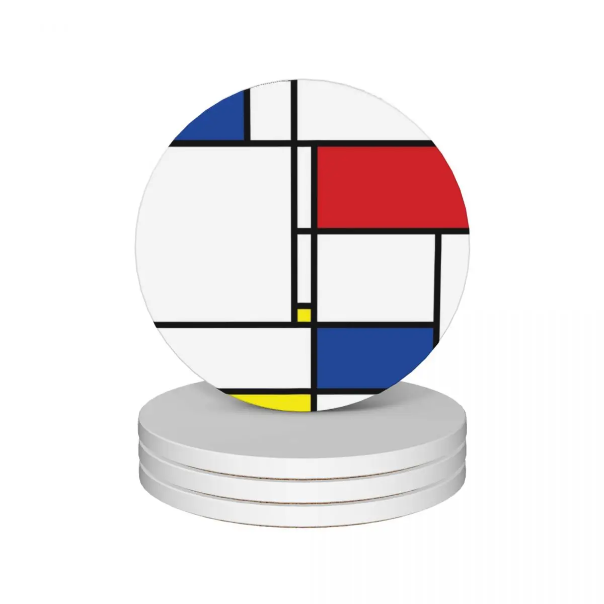 

Mondrian Minimalist De Stijl Modern Art  fatfatin Ceramic Coasters (Set of 4) original cup set cute kitchen Coasters