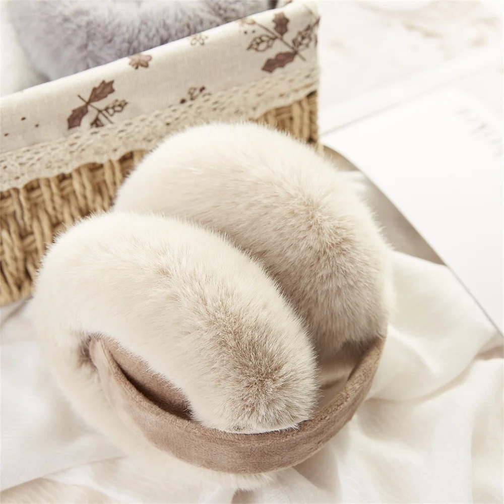 2023 New Winter Earmuff Fashion Imitation Exquisite Collapsible Rabbit Hair Ear Warmth Man Woman Unisex Eardrum Christmas Gift