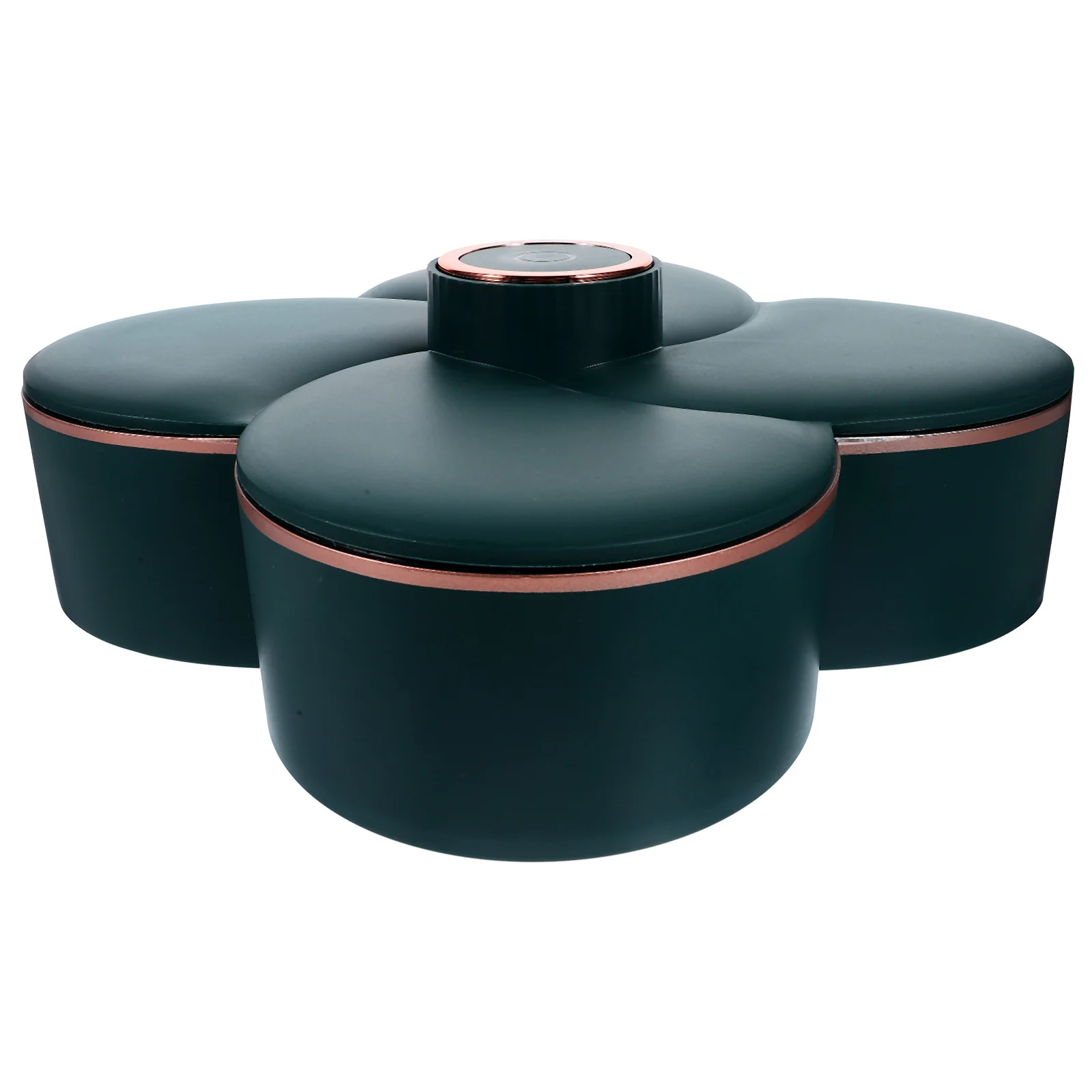 

Rotatable Dry Fruit Tray with Lid Compartment Snack Box for Home Party Serving Candy Storage Container Portable Design