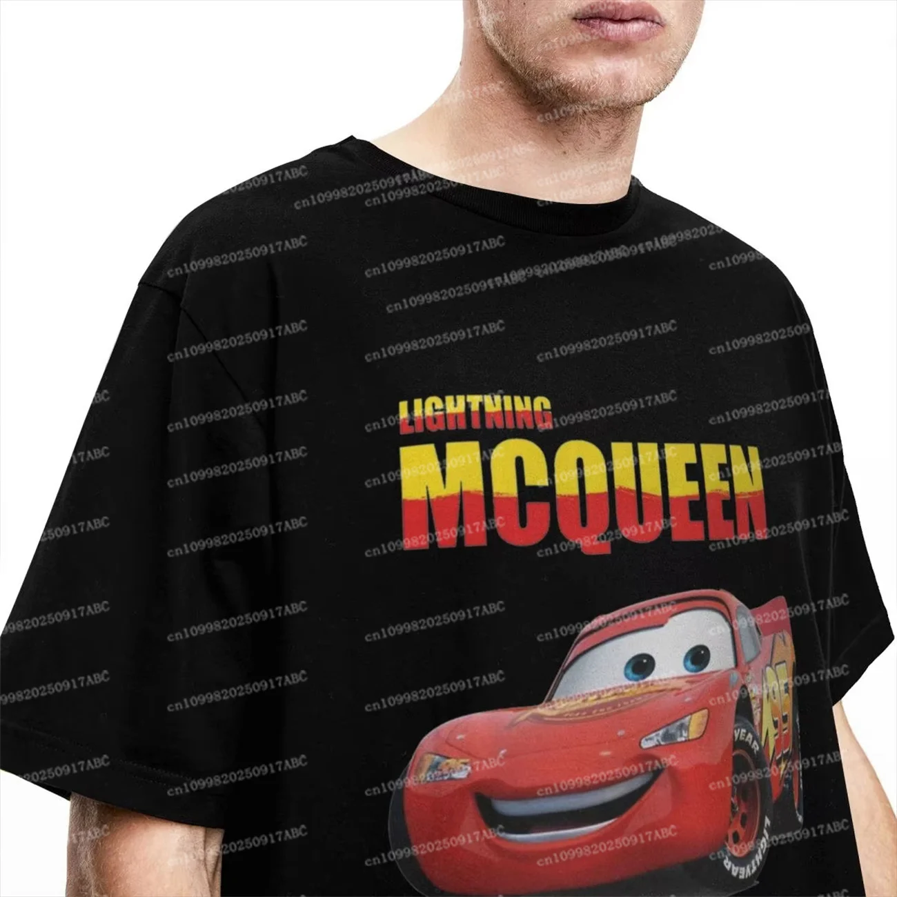 

Мужская футболка с молнией McQueen, футболки с рисунком автомобиля, хлопковая одежда, летняя женская футболка с коротким рукавом, детская футболка с коротким рукавом